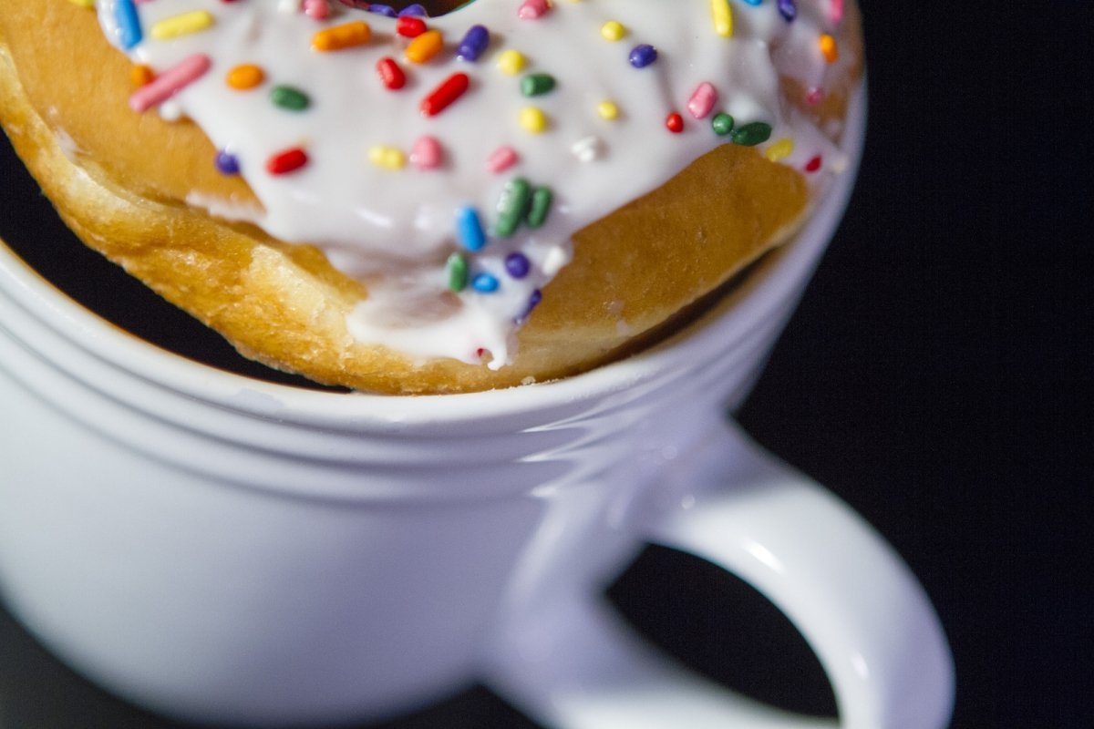doughnut warming coffee mug