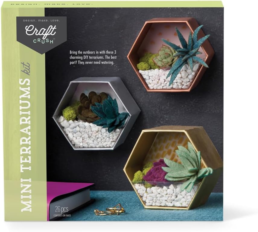 Craft Crush Mini Plants Terrarium DIY Kit