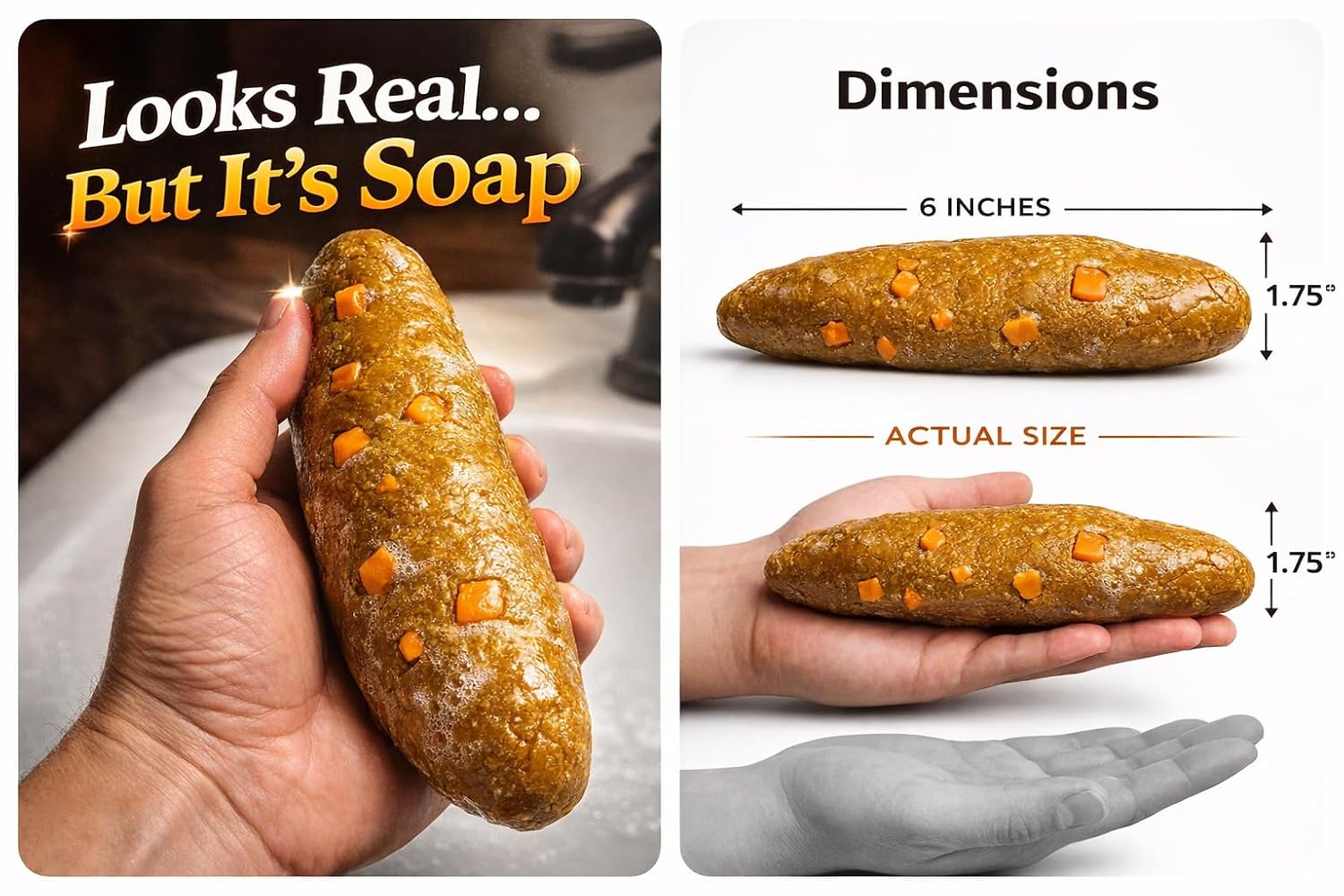 Fake Poop Soap Vanilla Scented Funny Gift