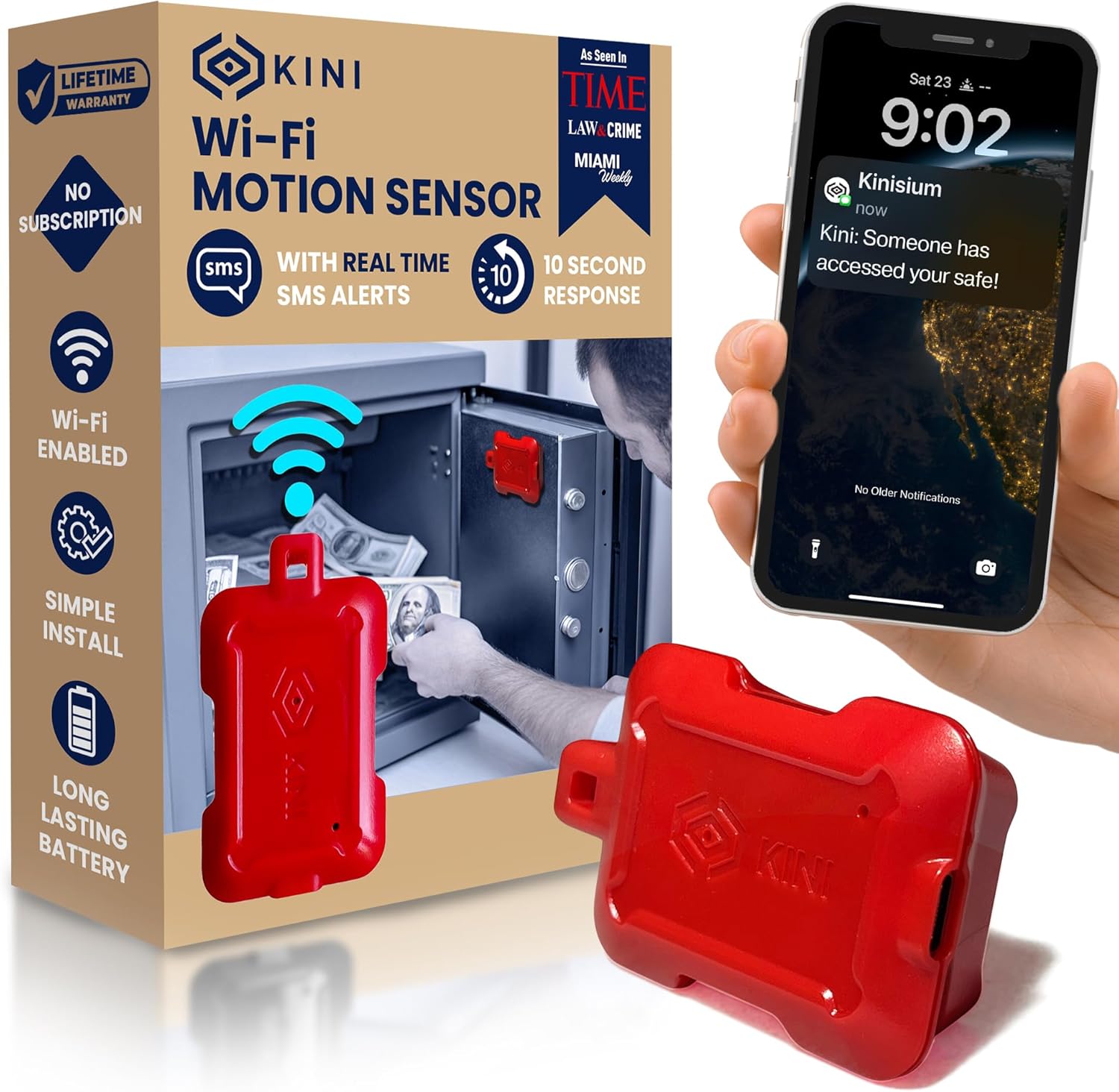 Instant Kini Safe Alert WiFi Motion Sensor Alarm