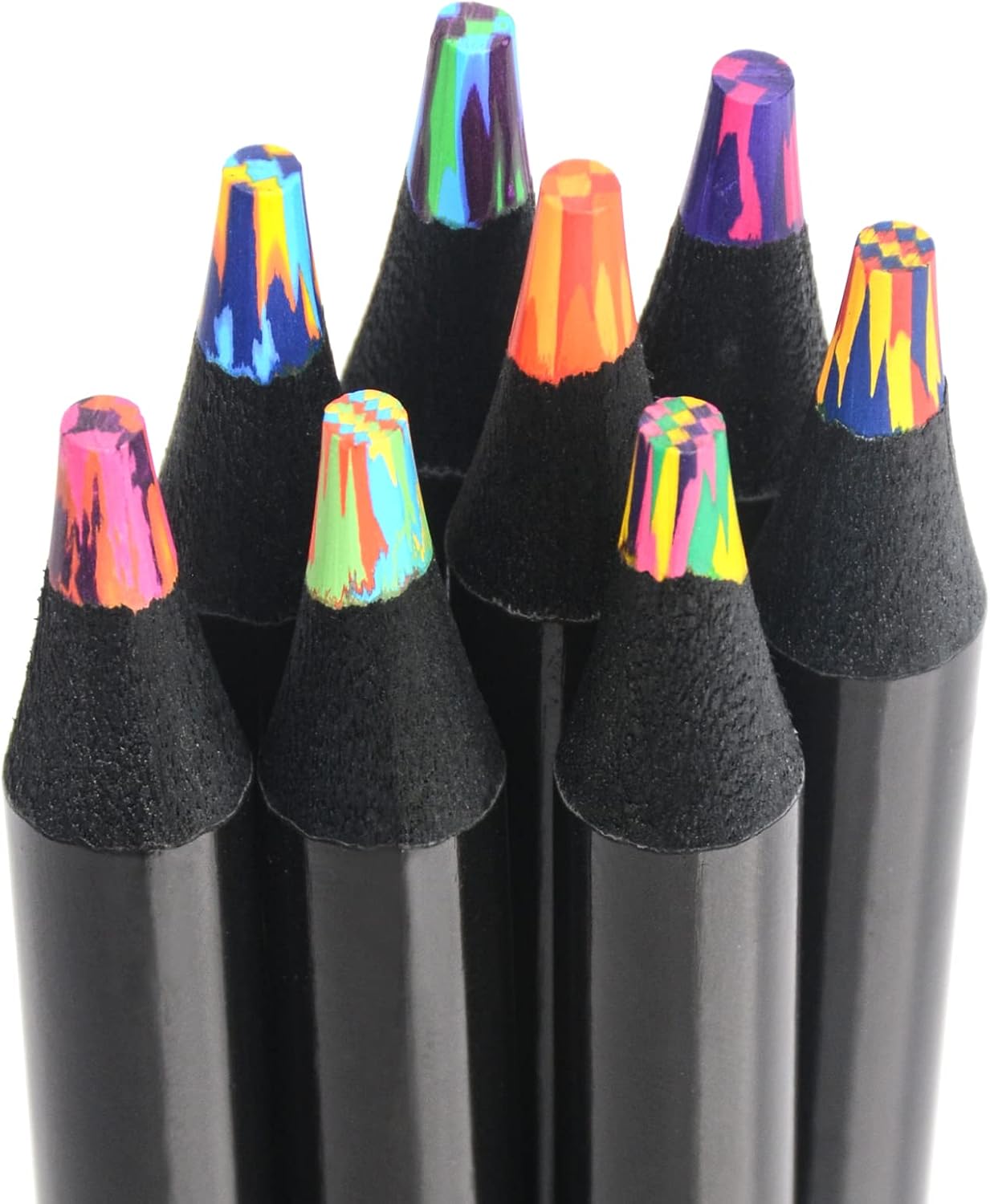 Rainbow Pencils Multi Colored Set of 8 Art Gift