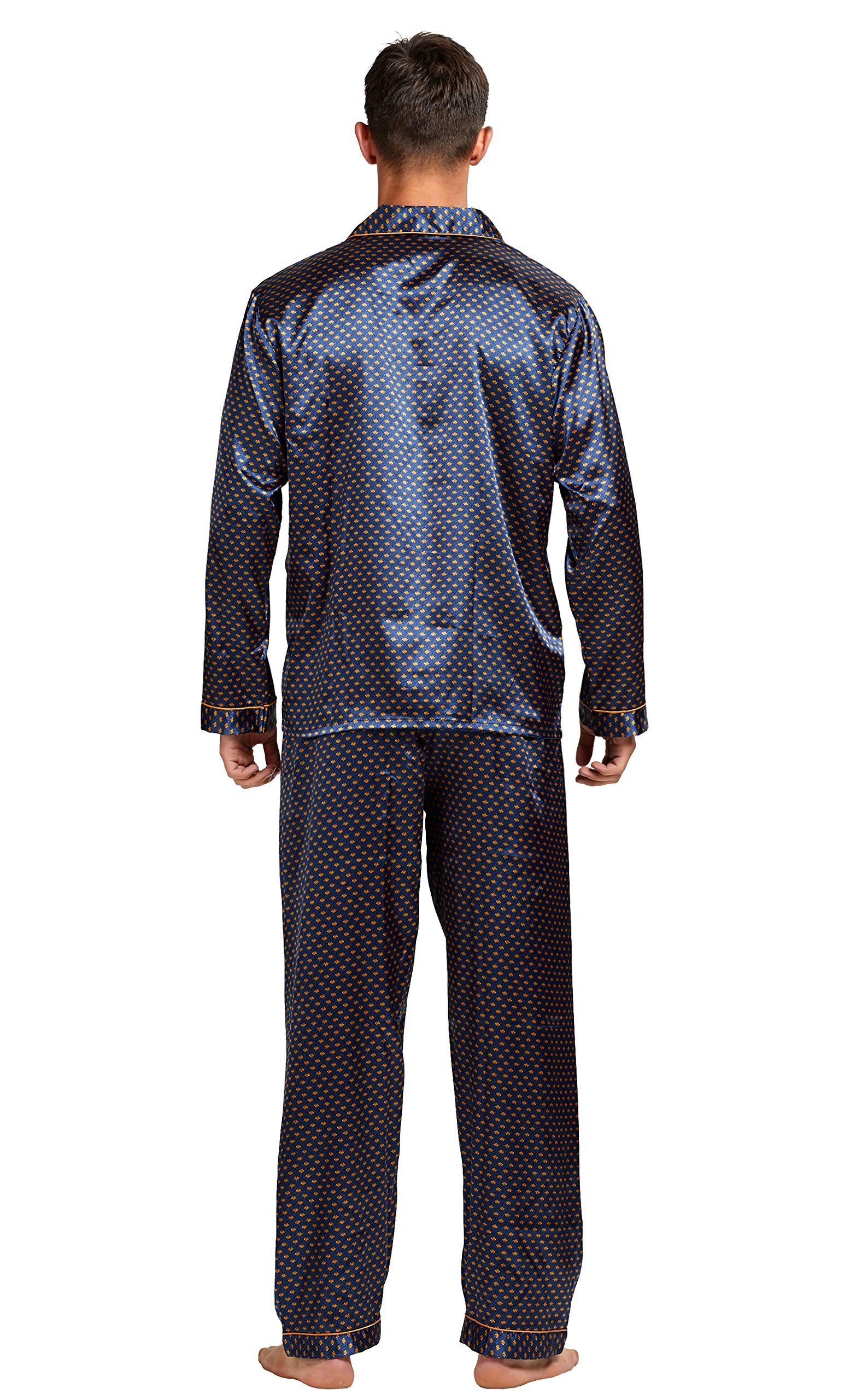 Mens luxury satin pyjamas lifestyle - perfect housewarming gift for him