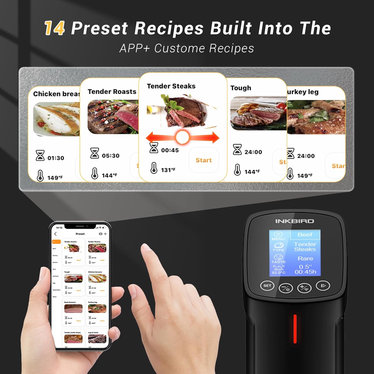 INKBIRD Sous Vide Immersion Circulator Cooking Steak