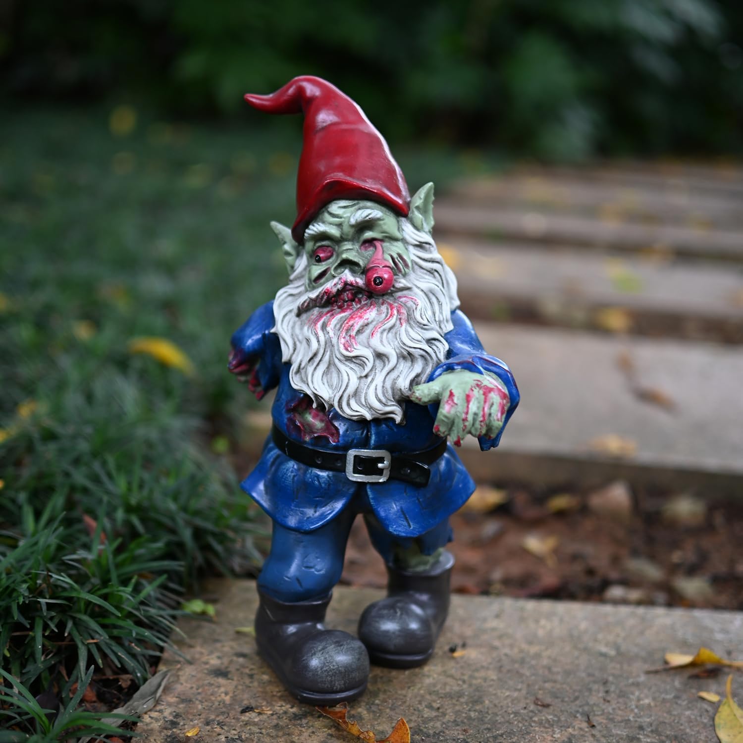 Zombie Gnome Halloween Garden Decoration 10 Inch